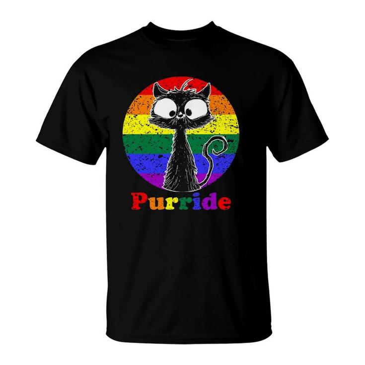 Lgbt Cat Lovers Purride Flag Gay Pride Month Lgbtq T-Shirt