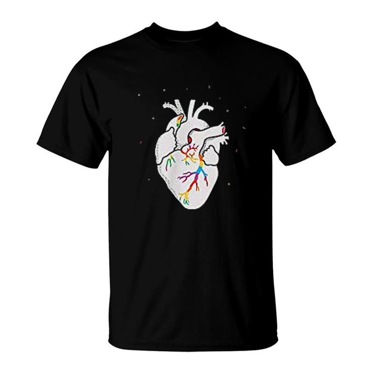 Lgbt Flag Heartbeat Gay Lesbian Resist T-Shirt