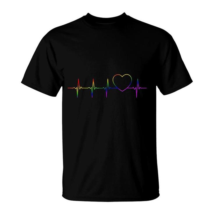 Lgbt Heartbeat Gay Lesbian T-Shirt