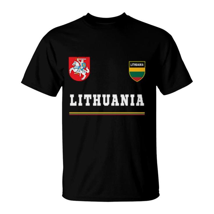 Lithuania Sportsoccer Jersey Flag Football  T-Shirt