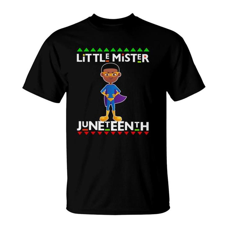 Little Mister Juneteenth Kids Black Boy Toddler Baby Boys T-Shirt
