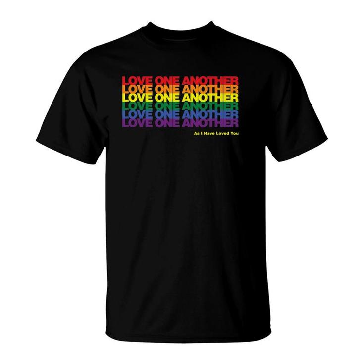 Love One Another Rainbow Solid T-Shirt