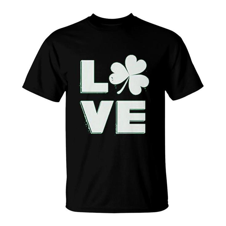 Love Shamrock St Patricks Day T-Shirt