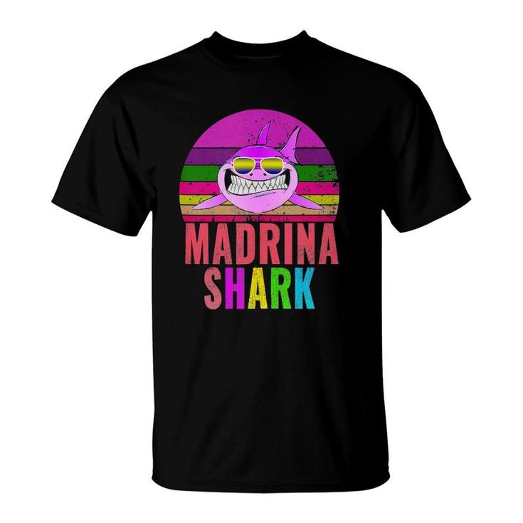 Madrina Shark Funny Spanish Godmother Vintage T-Shirt