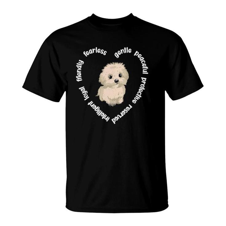 Maltipoo Dog Heart Maltipoo Mom Dog Dad Maltipoo Owner T-Shirt
