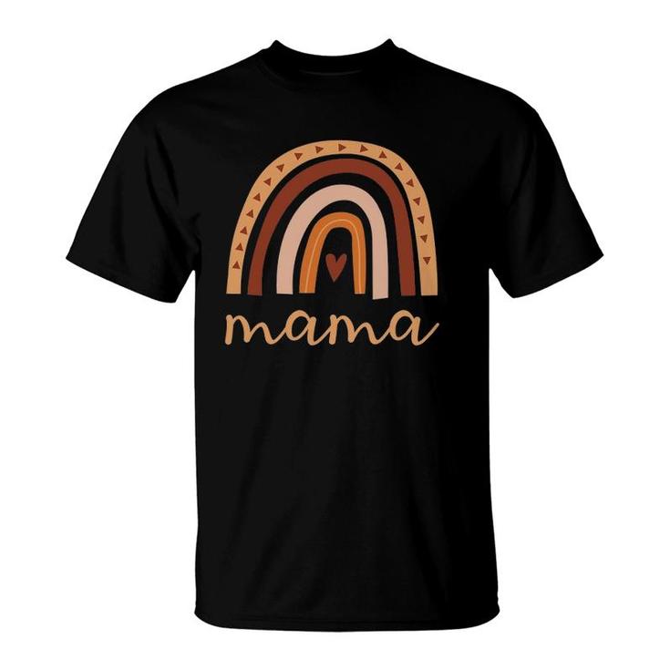 Mama Boho Rainbow Men Women Kids Mother's Day Heart Love Gift T-Shirt