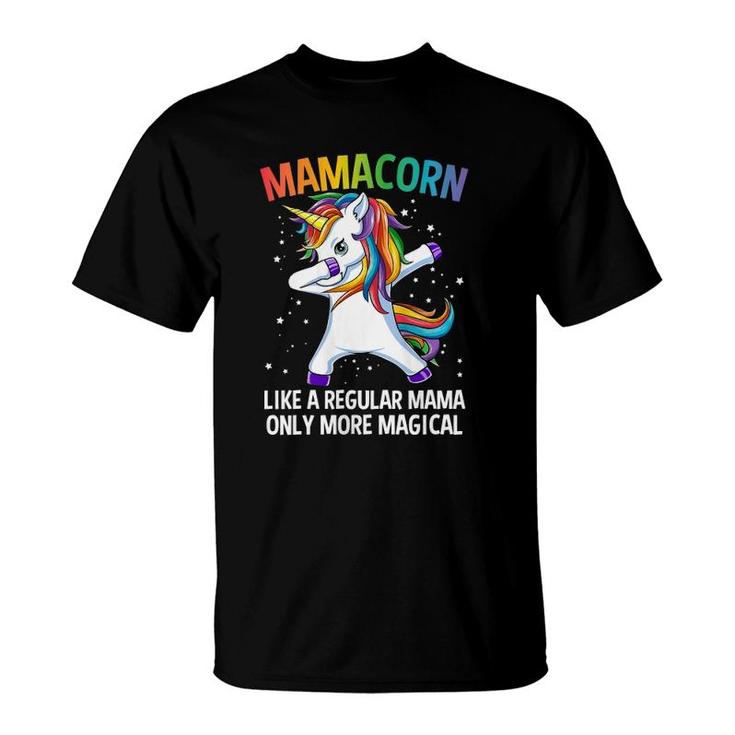 Mamacorn Dabbing Unicorn Mama Funny Mothers Day T-Shirt