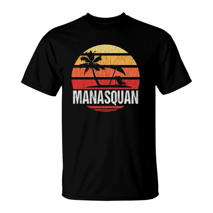 Manasquan Nj Beach Retro Distressed T-shirt