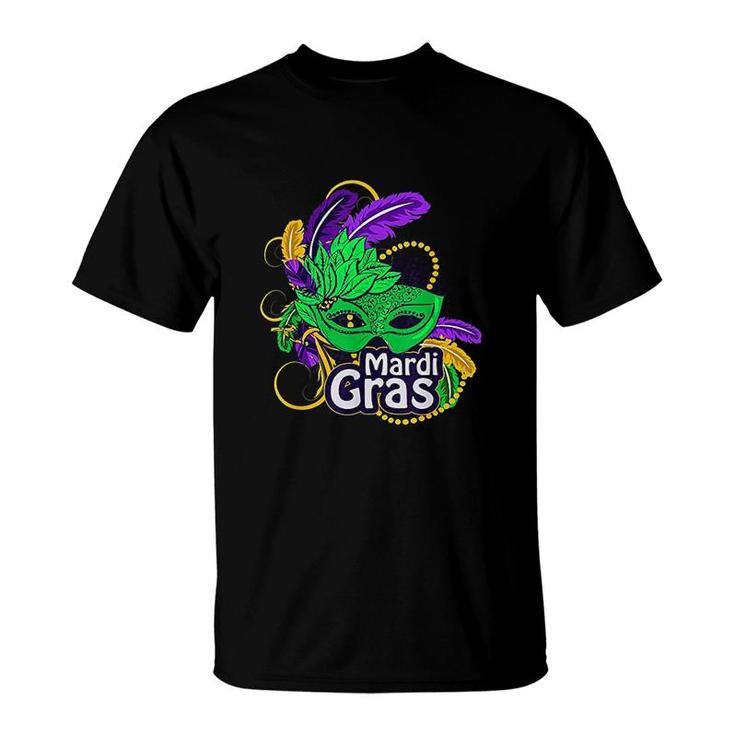Mardi Gras 2021 Beads Feathers T-Shirt