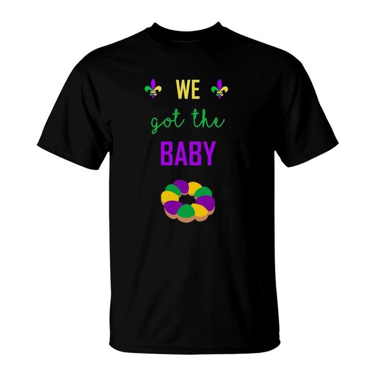 Mardi Gras Pregnancy We Got The Baby Announcement T-Shirt