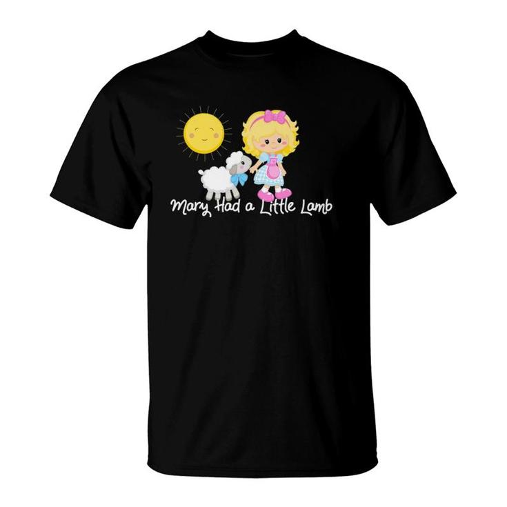 Mary Had A Little Lamb Nursery Rhyme For Adults Kids Toddler T-Shirt