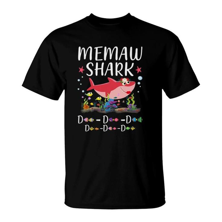 Memaw Shark , Funny Mother's Day Floral Gift T-Shirt