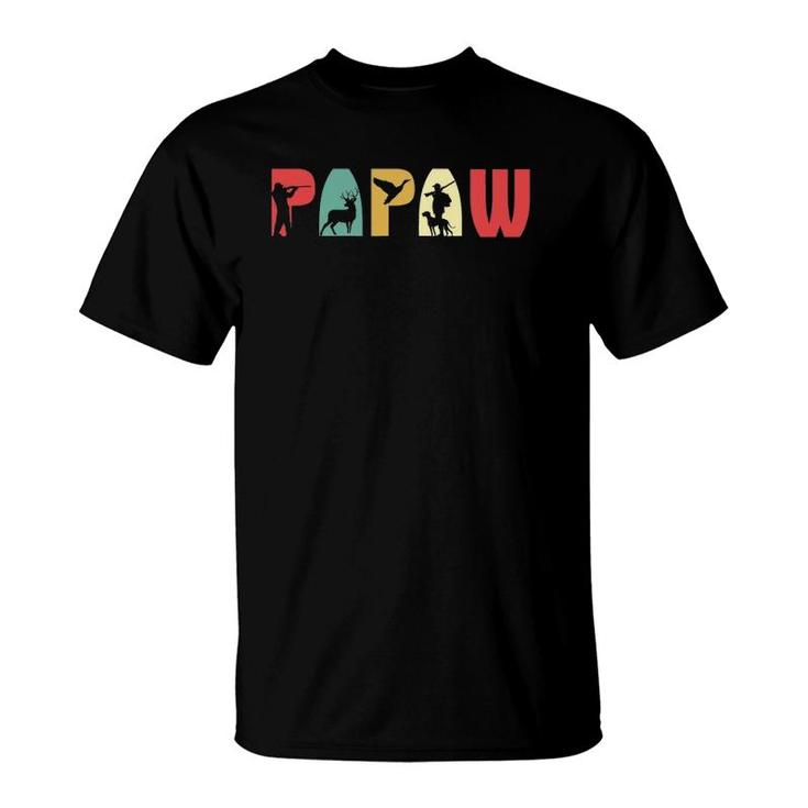 Men Vintage Hunting Papaw Father's Day Gift Grandpa T-Shirt