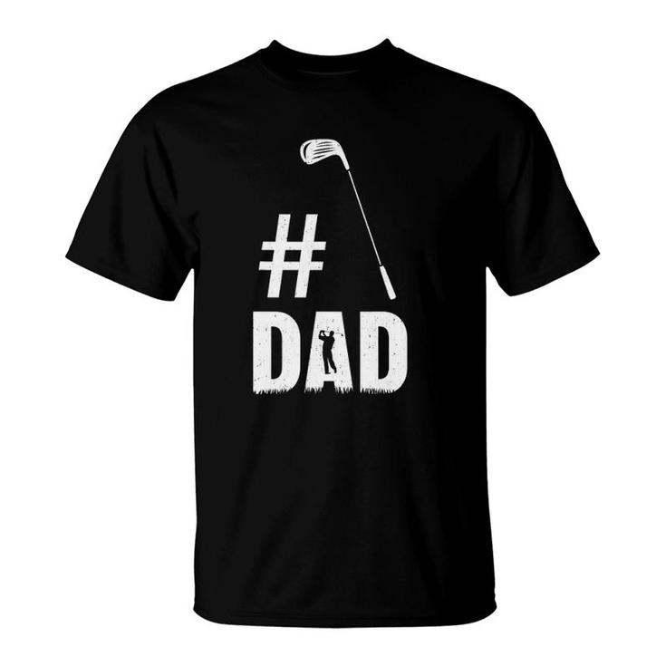 Mens 1 Dad Golf Lover Gift Funny Golfing Father's Day T-Shirt