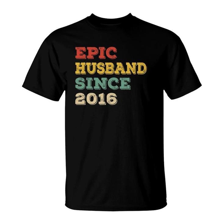 Mens 6Th Wedding Anniversary For Him Epic Husband Since 2016 Ver2 T-Shirt