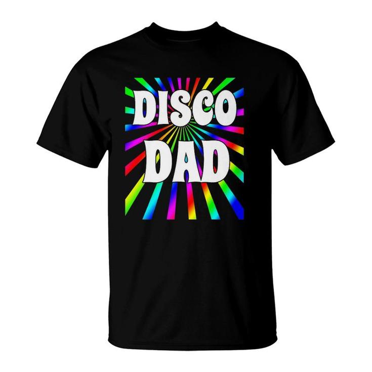 Mens 70'S Disco  Disco Dad Multi-Color Party T-Shirt