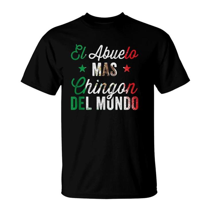Mens Abuelo Mas Chingon Del Mundo Mexican Flag Cinco De Mayo T-Shirt