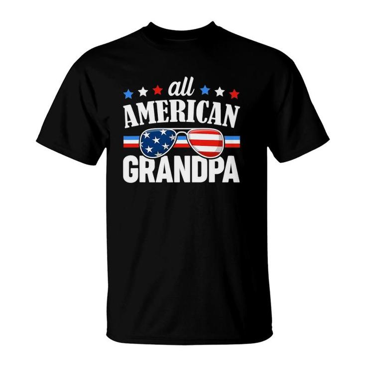 Mens All American Grandpa 4Th Of July Usa Family Matching Outfit T-Shirt