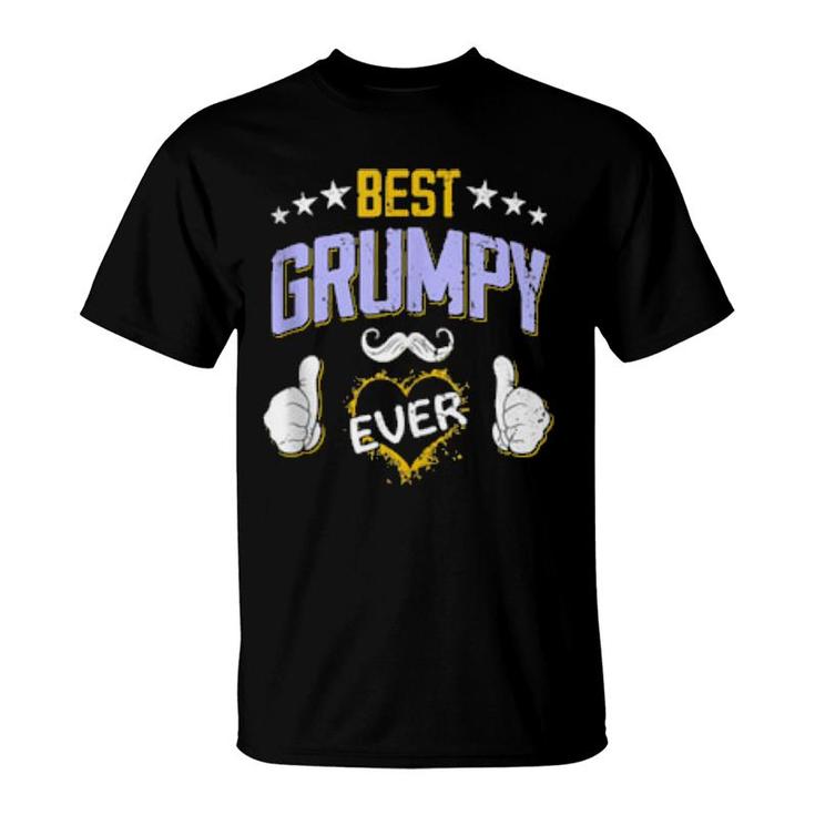 Mens Best Grumpy Ever Personalized Grandpa  T-Shirt