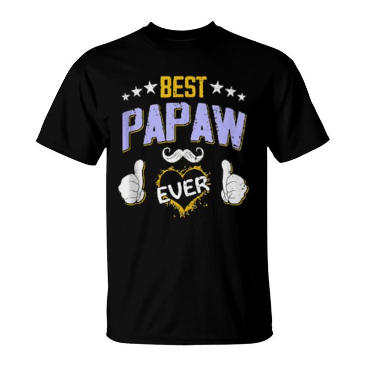 Mens Best Papaw Ever Personalized Grandpa  T-Shirt