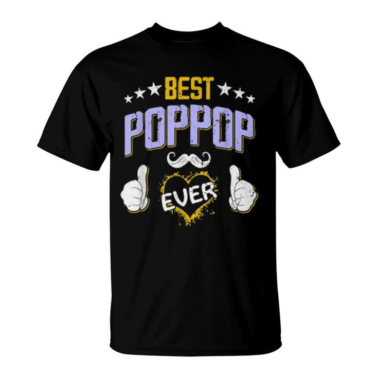 Mens Best Poppop Ever Personalized Grandpa  T-Shirt