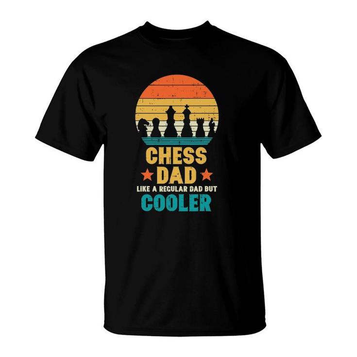 Mens Chess Dad Regular But Cooler Retro Father's Day Player Men T-Shirt