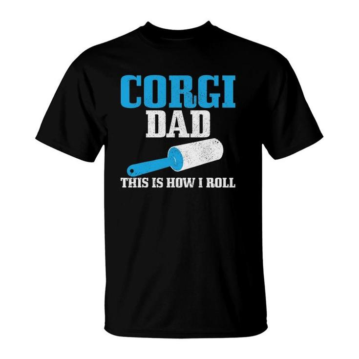 Mens Corgi Dad Dog Hair Funny Beagle T-Shirt