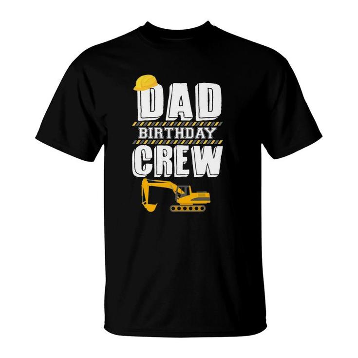 Mens Dad Birthday Crew Construction Worker T-Shirt
