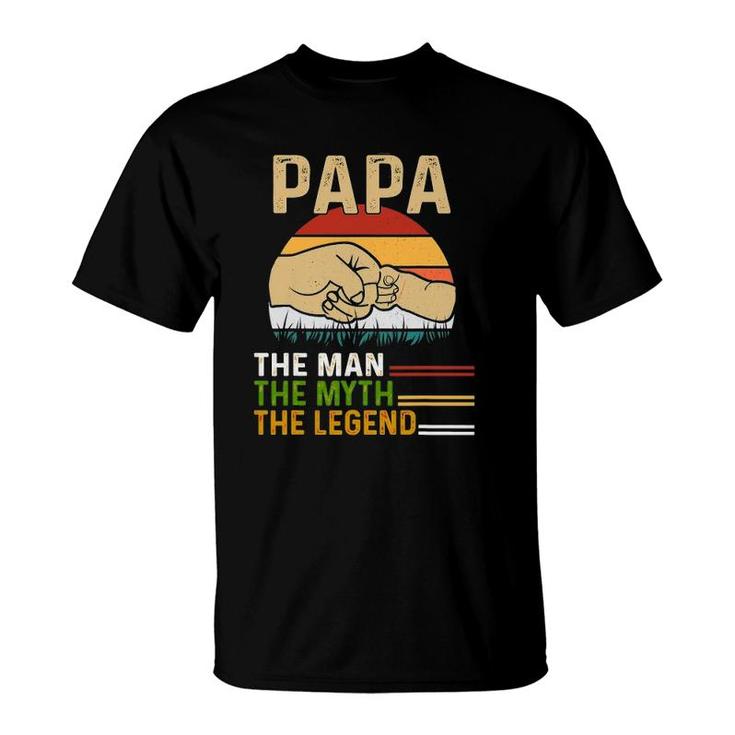 Mens Dad For Father's Day Man-Myth The Legend Funny Papa T-Shirt