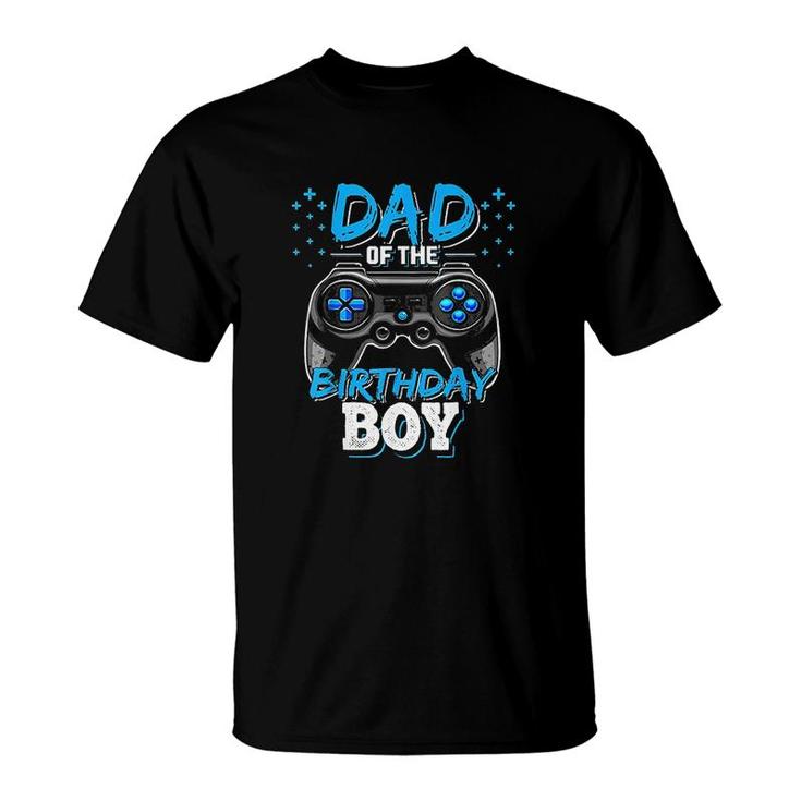 Mens Dad Of The Birthday Boy Matching Video Gamer Birthday Party Art T-Shirt