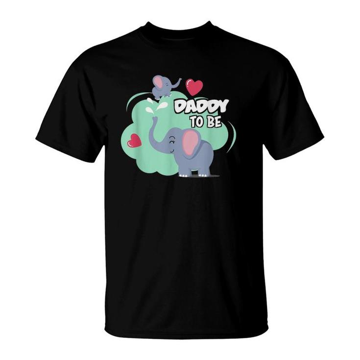 Mens Dad To Be Elephant Baby Shower For Boy T-Shirt