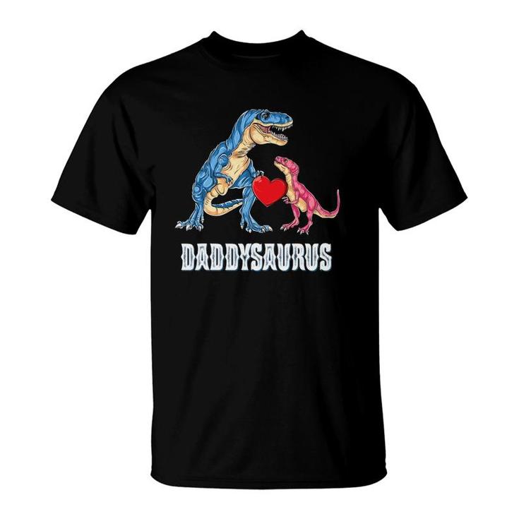 Mens Daddy Saurus Rex Daddysaurus Dad Fathers Day Gift T-Shirt