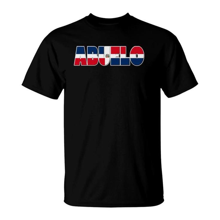 Mens Dominican Flag Abuelo Tee- For Hispanic Grandfather T-Shirt