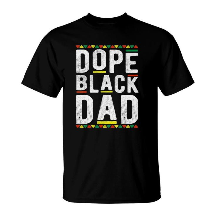 Mens Dope Black Dad Dashiki African American Fathers Day Gifts T-Shirt
