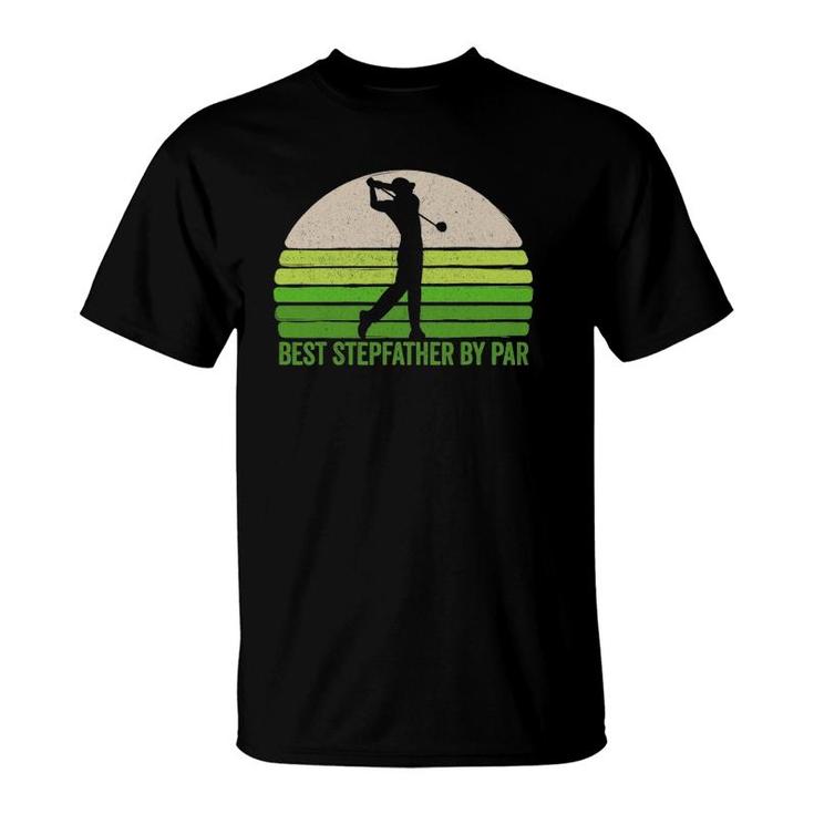 Mens Funny Best Stepdad By Par Golf Apparel Father's Day Vintage T-Shirt