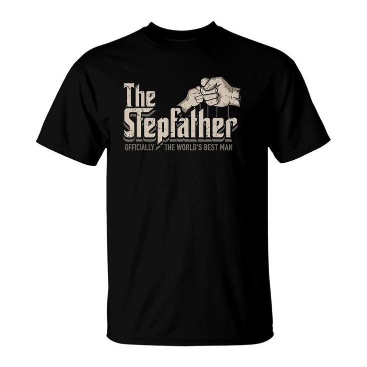 Mens Funny Stepdad Gifts Stepfather Officially World's Best Man T-Shirt