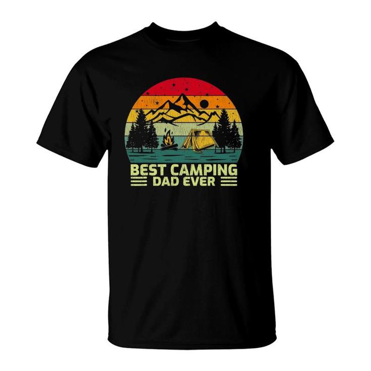 Mens Funny Vintage Best Camping Dad Ever Father's Day T-Shirt
