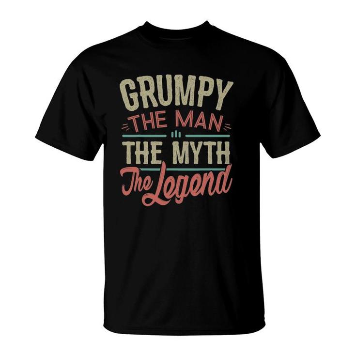 Mens Grumpy Man Myth Legend For Men Funny Fathers Day Grumpy T-Shirt