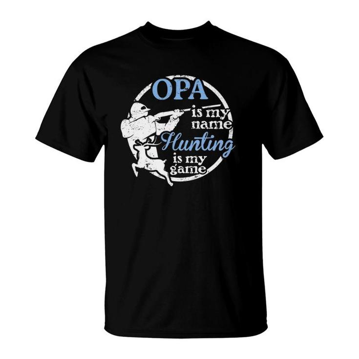 Mens Hunting Opa Father's Day Gift For Dad Or Grandpa Hunter T-Shirt