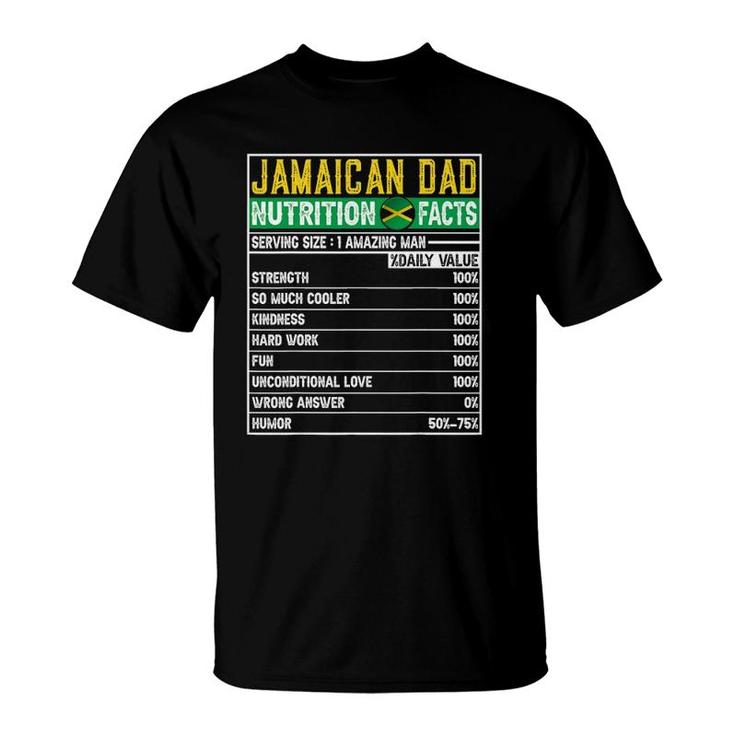 Mens Jamaican Dad Gifts - Dad Hero Nutritional Father's Day T-Shirt