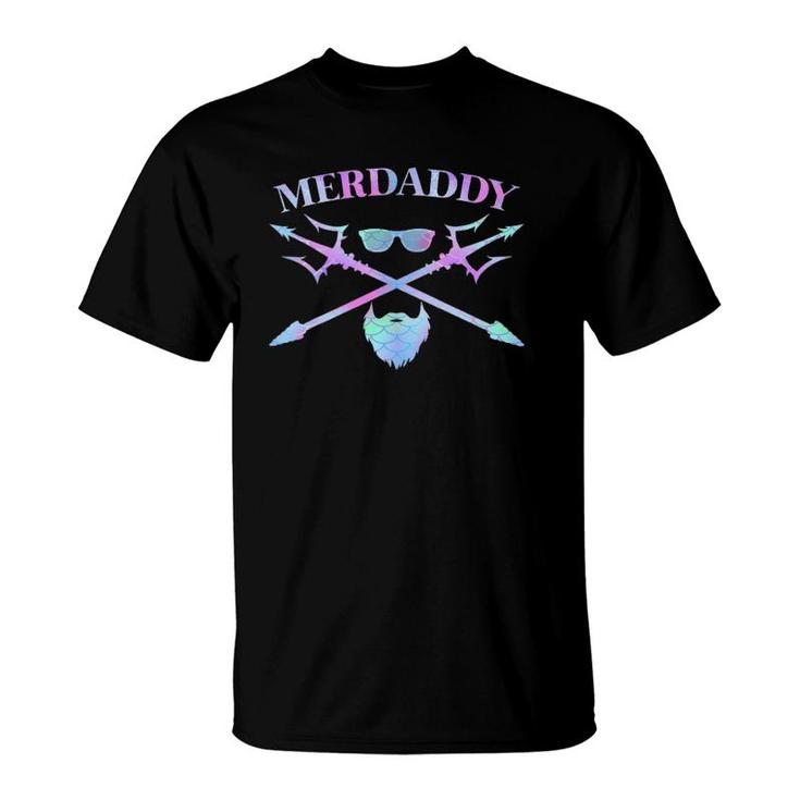 Mens Merdaddy Security Merman Merdad Daddy Costume Father's Day T-Shirt