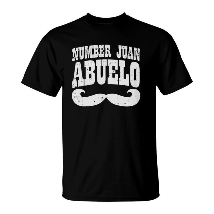 Mens Number One Juan Abuelo Spanish Fathers Day Mexican Grandpa T-Shirt