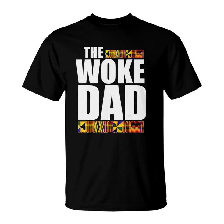Mens Oheneba The Woke Dad Father's Day Black Pride T-Shirt
