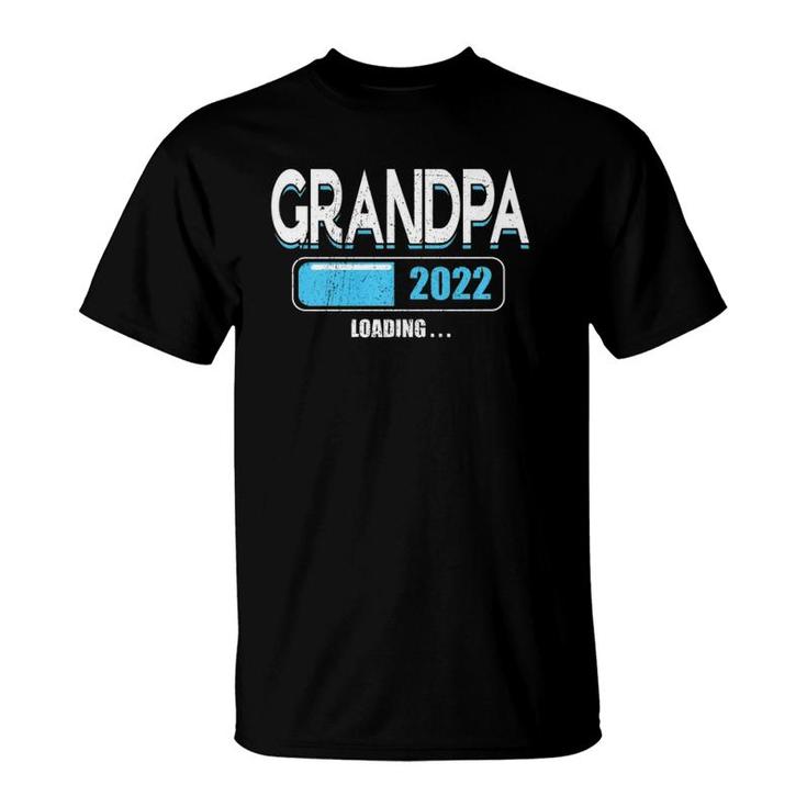 Mens Promoted To Grandfather Est 2022 Loading Future Grandpa  T-Shirt