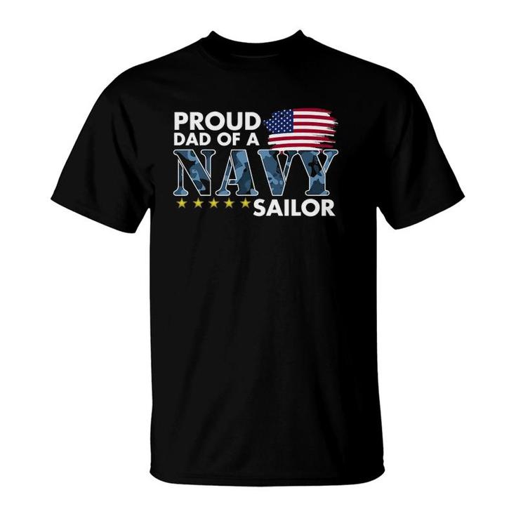 Mens Proud Dad Of A Navy Sailor T-Shirt