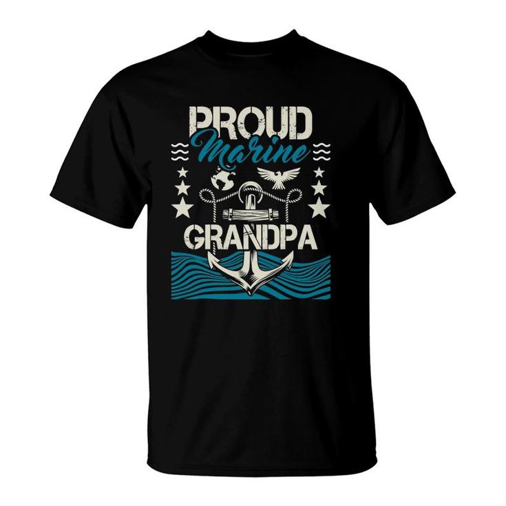 Mens Proud Marine Grandpa - Granddad Papa Pops T-Shirt