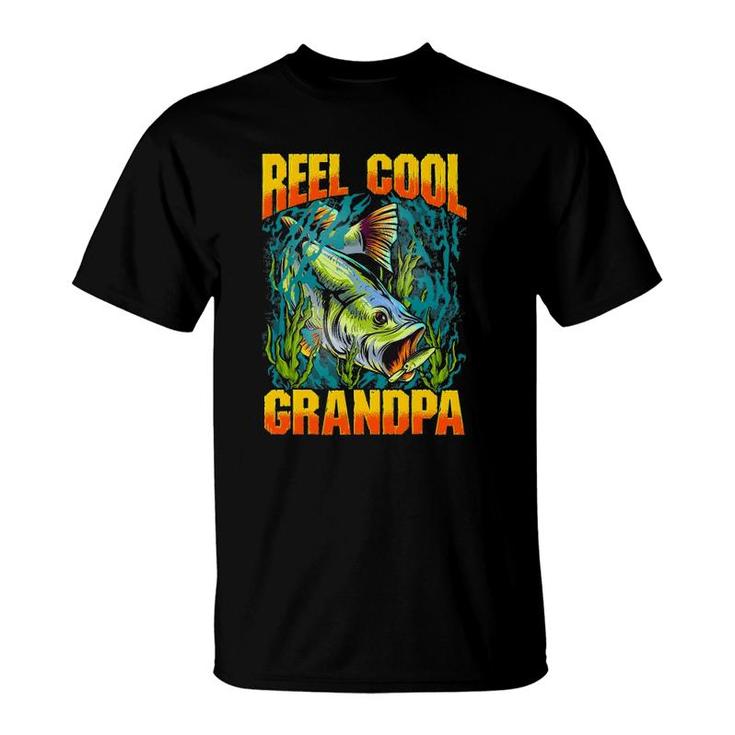 Mens Reel Cool Grandpa  Fishing Lover Gift Fathers Day T-Shirt