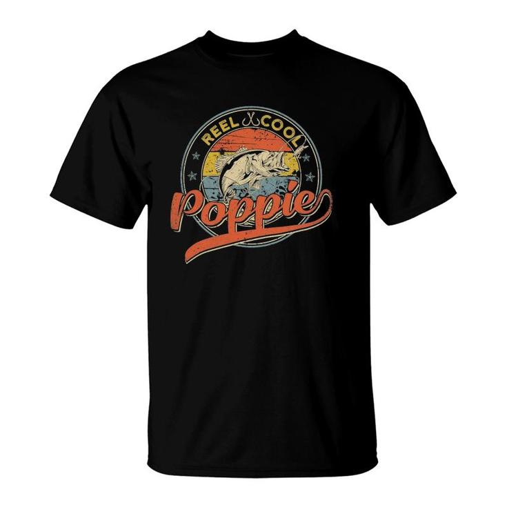 Mens Retro Reel Cool Poppie Fishing Father's Day T-Shirt
