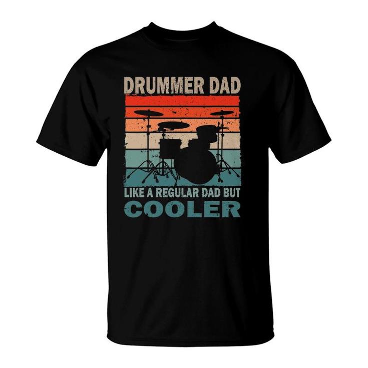 Mens Retro Vintage Drummer Dad Music Lover & Fan Father's Day T-Shirt