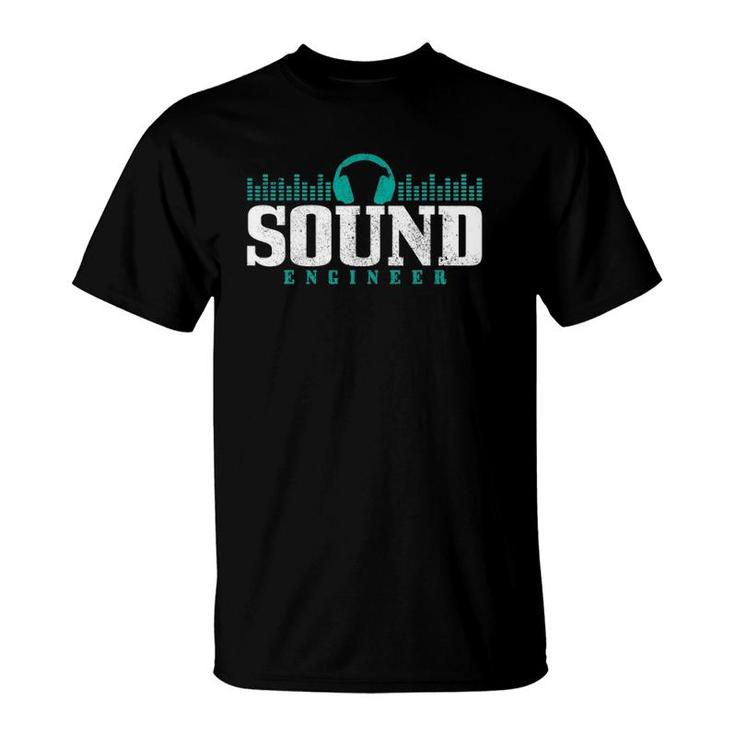 Mens Sound Engineer Headphones Audio Sound Guy Technician Gift T-Shirt